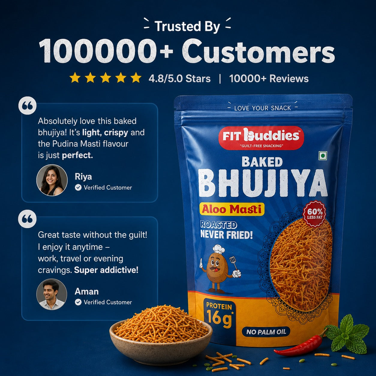 16G PROTEIN BAKED ALOO BHUJIYA — ALOO MASTI
